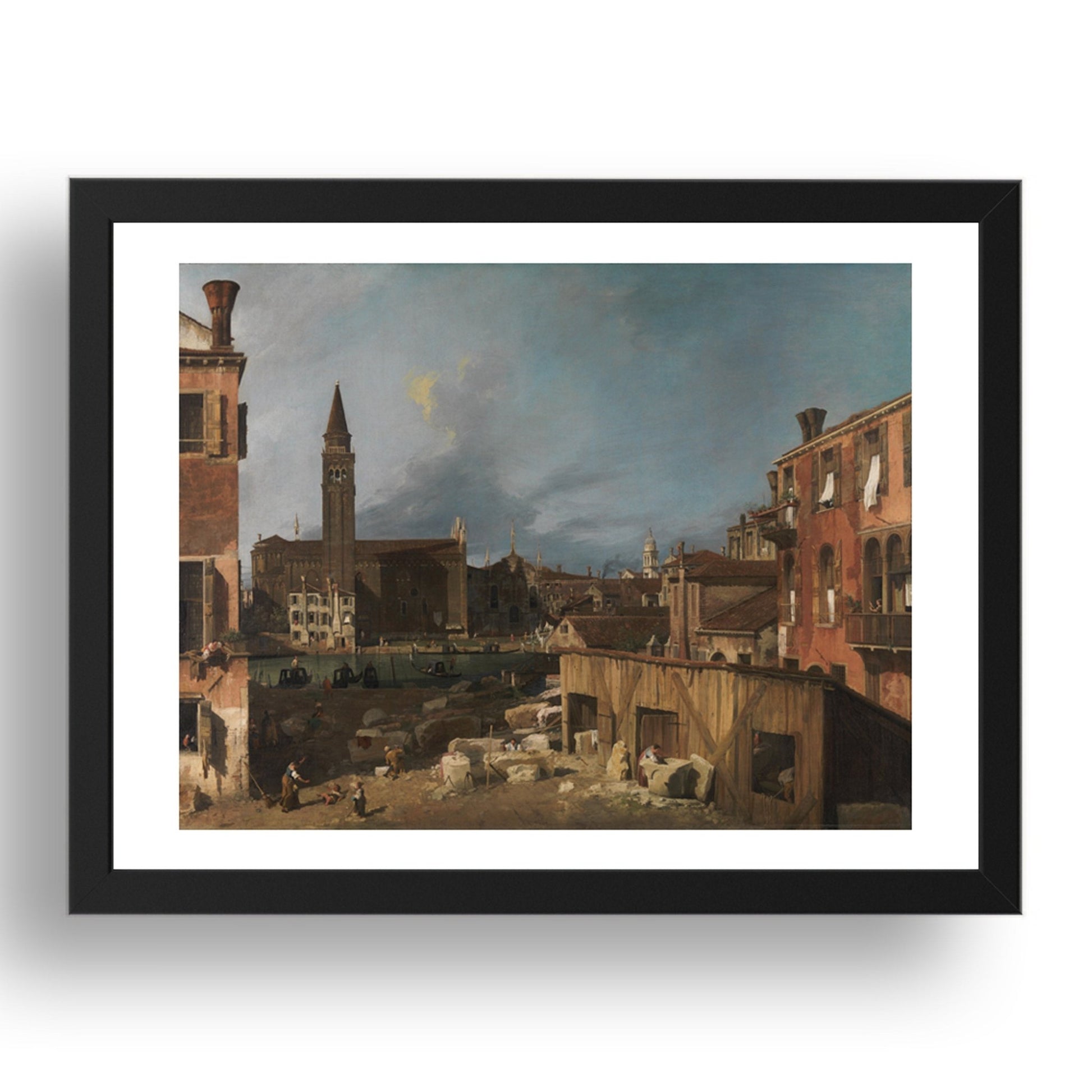 Canaletto: The Stonemason's Yard, Poster in 17x13"(A3) Frame