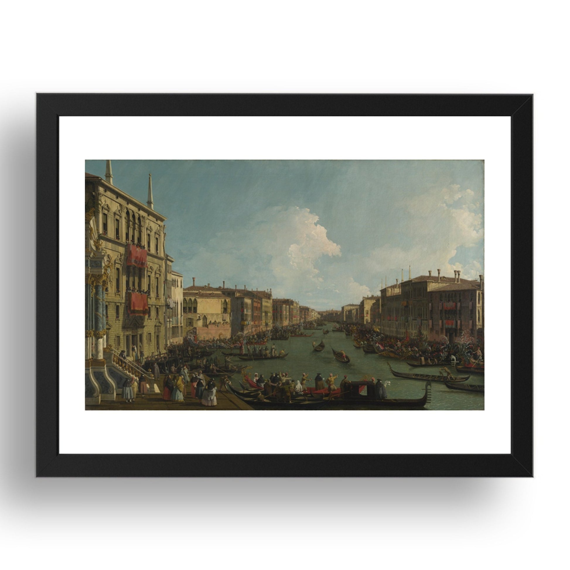 Canaletto: Venice: A Regatta on the Grand Canal, Poster in 17x13"(A3) Frame