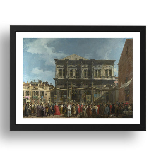Canaletto: Venice: The Feast Day of Saint Roch, Poster in 17x13"(A3) Frame