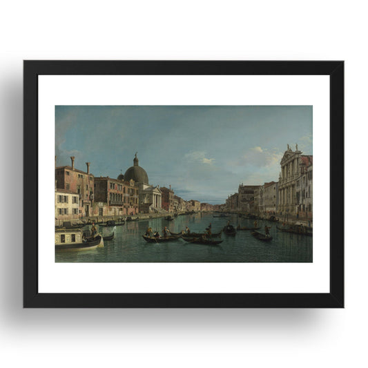 Canaletto: Venice: The Grand Canal with S. Simeone Piccolo, Poster in 17x13"(A3) Frame