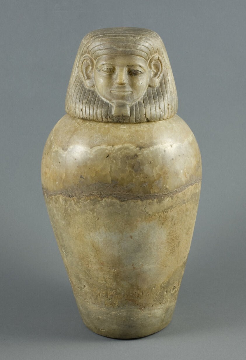 Canopic Jar with Human Head Lid by  Egyptian, 23x16"( A2 size ) Poster Print