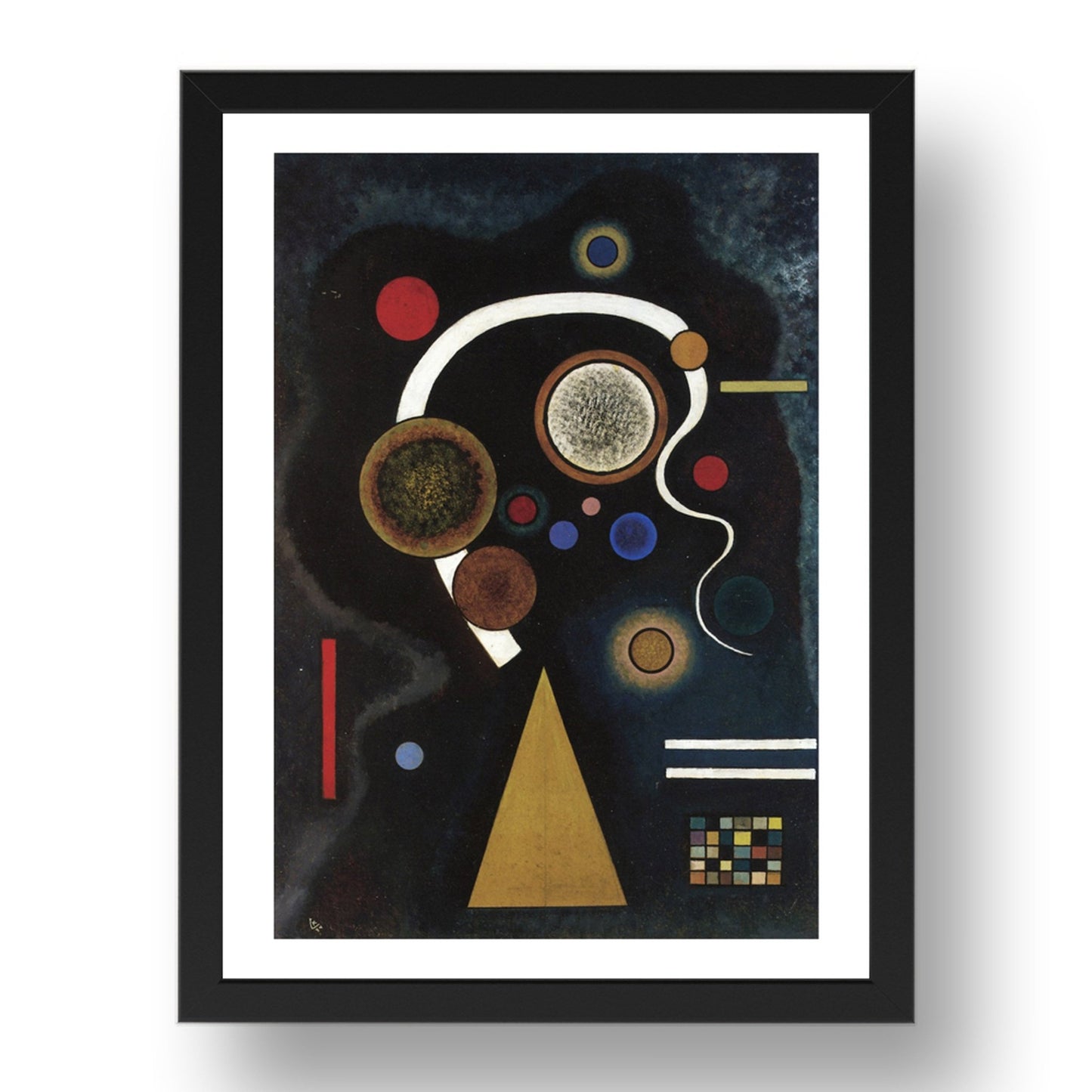 Capricious Line 1924 by Wassily Kandinsky, 17x13" Frame