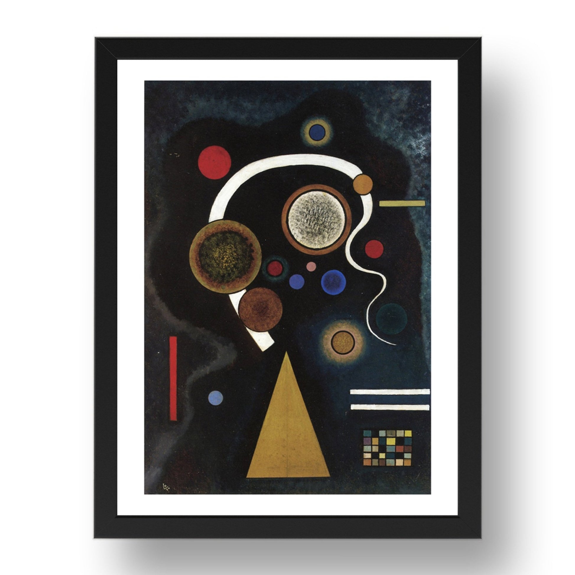 Capricious Line 1924 by Wassily Kandinsky, 17x13" Frame