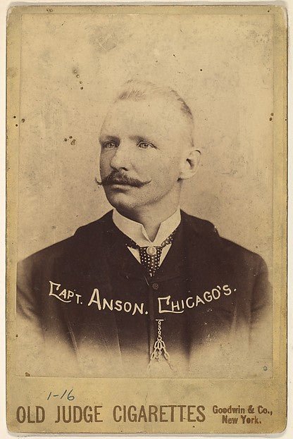 :Captain Adrian Constantine Anson Chicago from the series Old Judge Cigarettes 1887–89, vintage artwork, 16x12"(A3) Poster Print