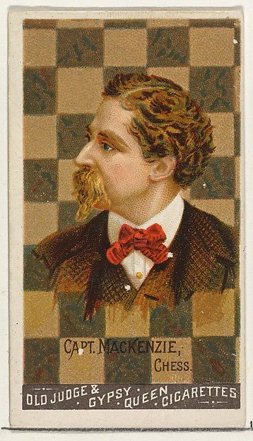 :Captain Mackenzie Chess from the Goodwin Champion series for Old Judge and Gypsy Queen Cigarettes 1888, vintage artwork, 16x12"(A3) Poster Print
