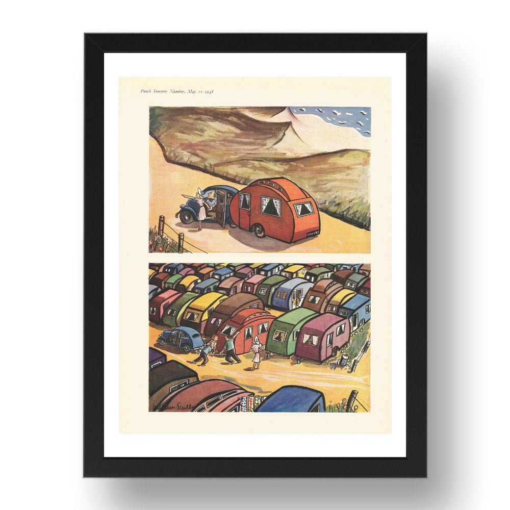 caravan1948, vintage historic poster in 17x13"(A3) Frame