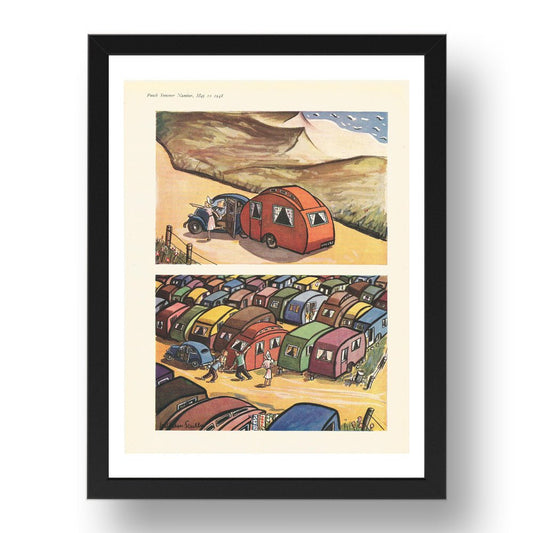 caravan1948, vintage historic poster in 17x13"(A3) Frame