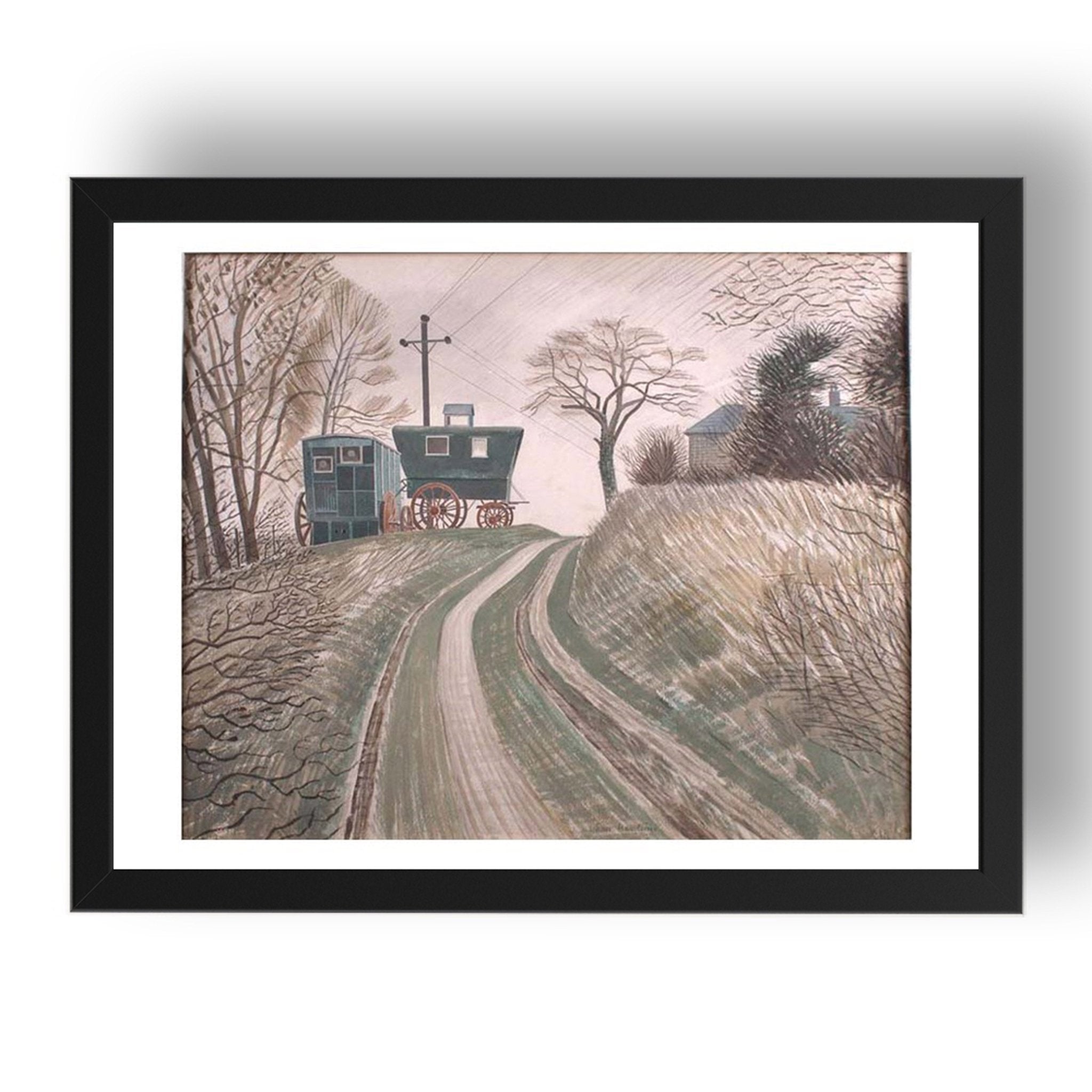 Caravans 1936 by Eric Ravilious, 17x13