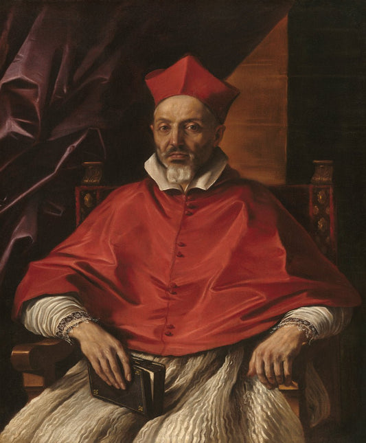 Cardinal Francesco Cennini, vintage artwork by Guercino, 12x8" (A4) Poster