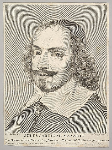 Cardinal Jules Mazarin-Claude Mellan , vintage art, A3 (16x12") Poster Print