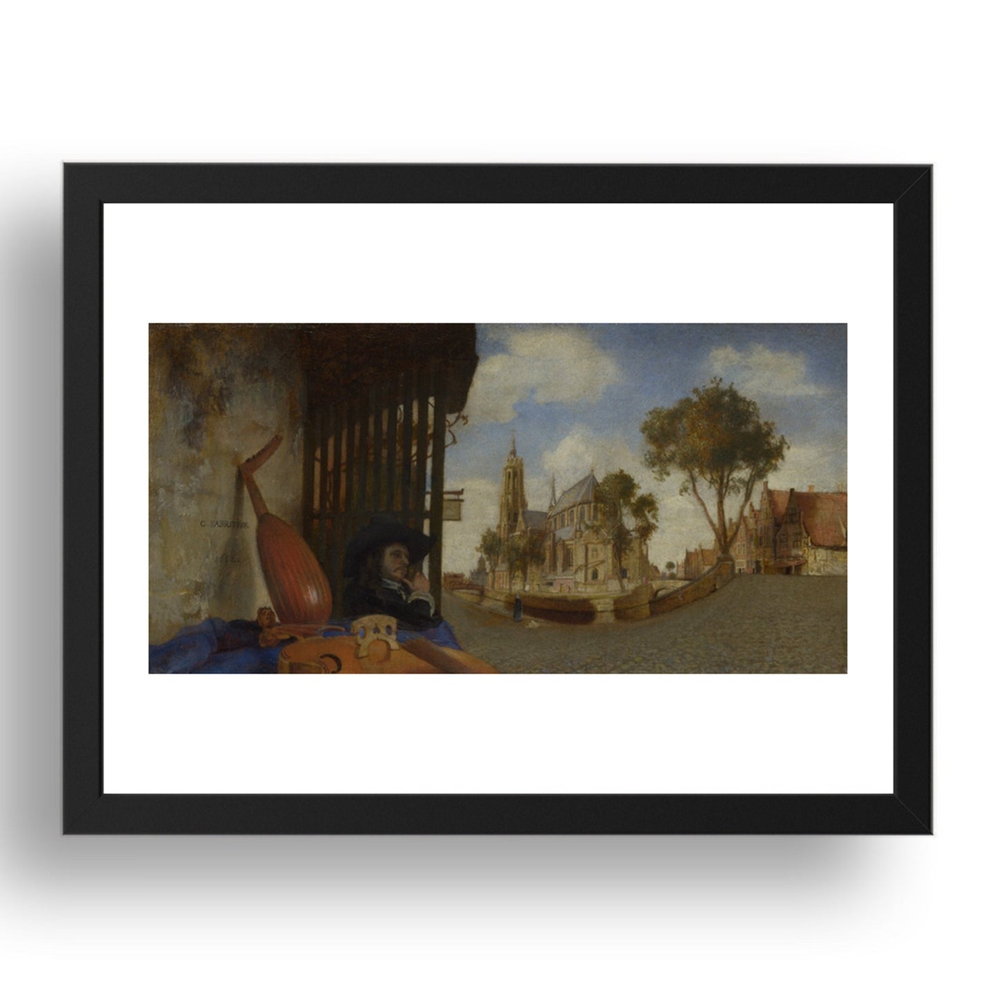 Carel Fabritius: A View of Delft, Poster in 17x13"(A3) Frame