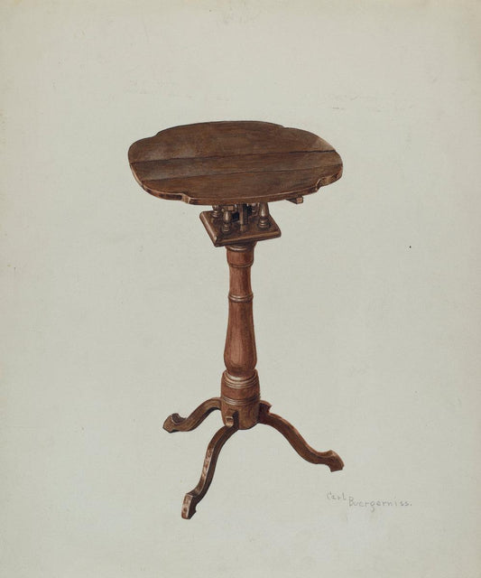 Carl Buergerniss:Candle Table,16x12"(A3) Poster