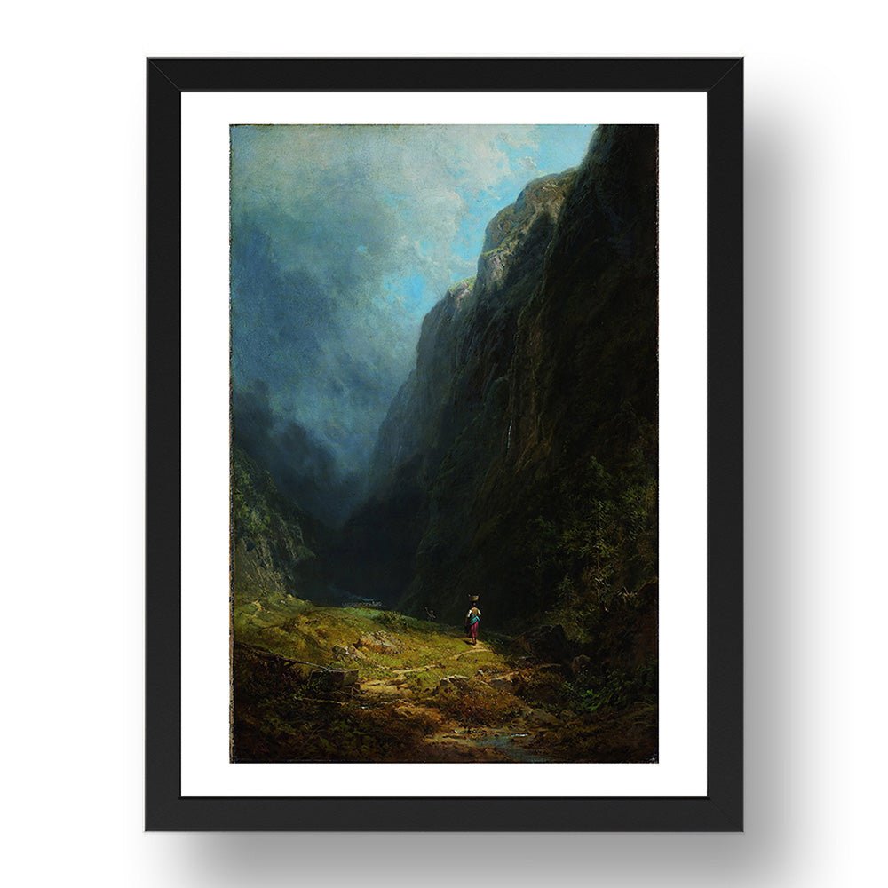 Carl Spitzweg - Alpine High Mt. Wendelstein, vintage art, A3 (16x12") Poster Print
