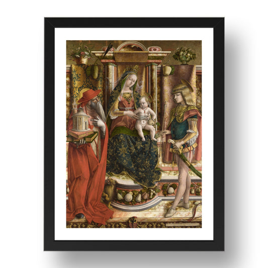 Carlo Crivelli: La Madonna della Rondine (The Madonna of the Swallow), Poster in 17x13"(A3) Frame