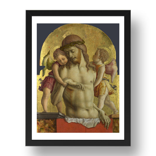 Carlo Crivelli: The Dead Christ supported by Two Angels, Poster in 17x13"(A3) Frame