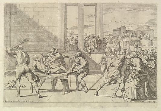 Carlo Maratti , After Agostino Ciampelli:Martyrdom of St. An-16x12"(A3) Poster