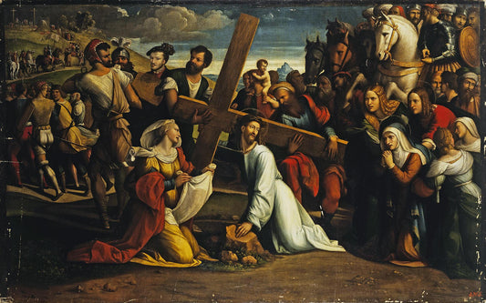Carrying of the Cross (Saint Veronica), vintage artwork by Il Garofalo, A3 (16x12") Poster Print