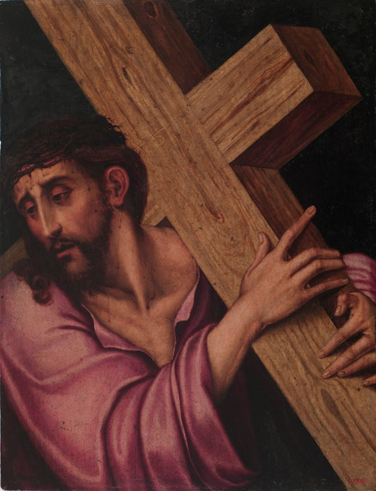 Carrying of the Cross, vintage artwork by Luis de Morales, A3 (16x12") Poster Print