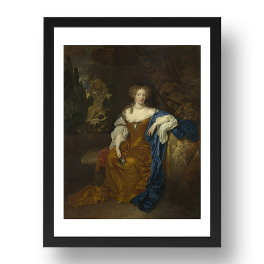 Caspar Netscher: Portrait of a Lady, Poster in 17x13"(A3) Frame