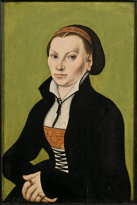 Catharina von Bora, wife of Martin Luther, vintage artwork by Lucas Cranach the Elder, A3 (16x12") Poster Print