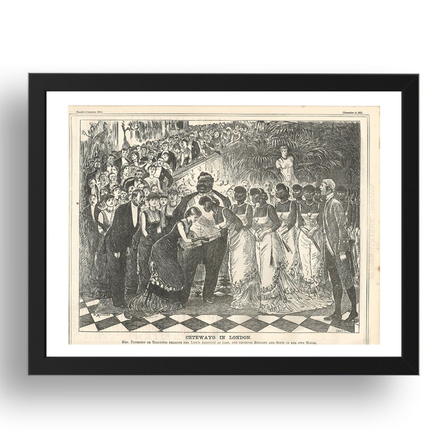 cetewayo1880, vintage historic poster in 17x13"(A3) Frame