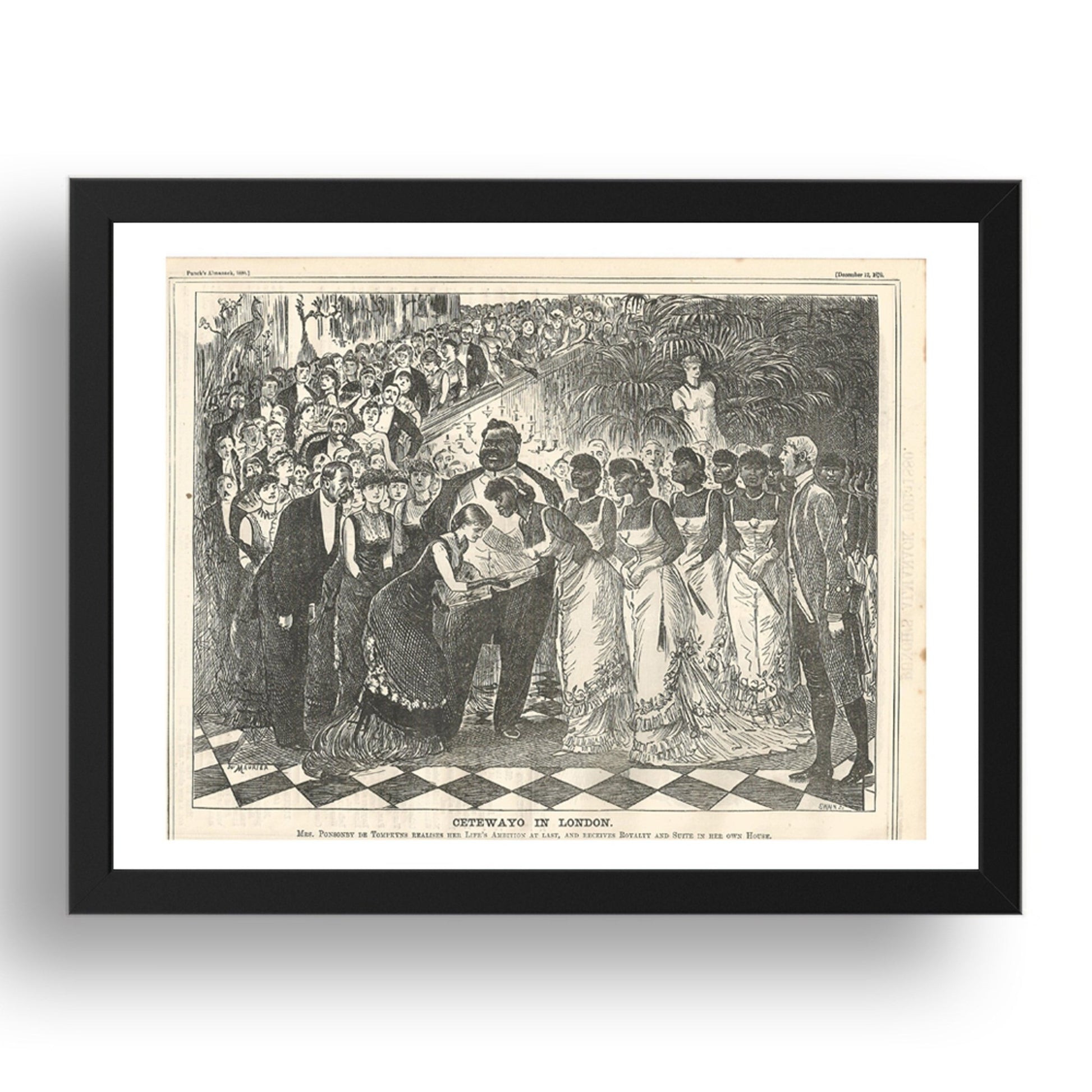 cetewayo1880, vintage historic poster in 17x13"(A3) Frame