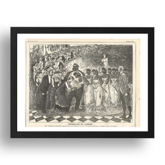 cetewayo1880, vintage historic poster in 17x13"(A3) Frame
