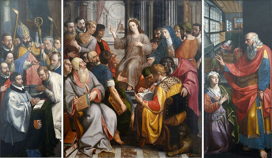 Christ among the Scribes, vintage artwork by Franz Francken the Elder, A3 (16x12") Poster Print