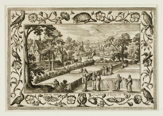Christ and the Disciples in the Field, from Landscapes with Old and New Testament Scenes and Hunting Scenes by  Adriaen Collaert (Flemish, c. 1560–1618) , 23x16"( A2 size ) Poster Print