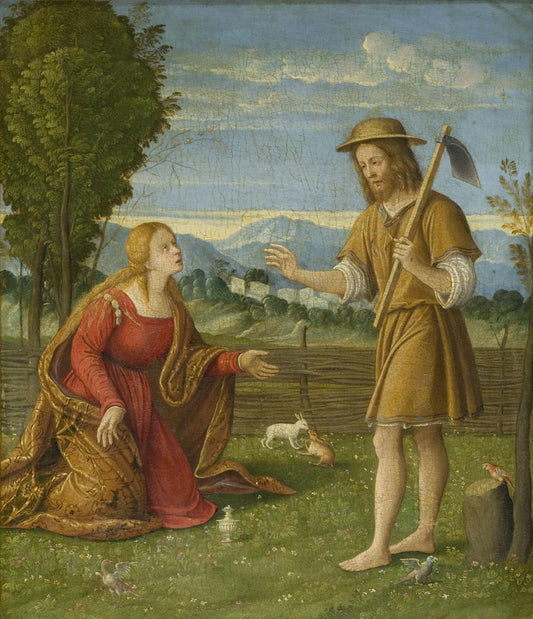 Christ as Gardener, vintage artwork by Attributed to Girolamo da Santa Croce, A3 (16x12") Poster Print