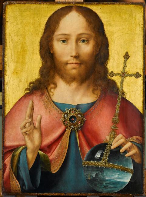 Christ as the Saviour, vintage artwork by Joos van Cleve, A3 (16x12") Poster Print