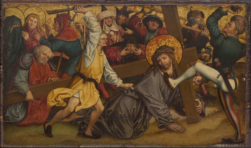 Christ Carrying the Cross by  Hans Maler, attributed to, 23x16"( A2 size) Poster Print