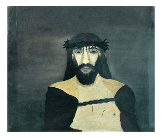 christ crowned with thorns 1938 by Horace Pippin, Classic African American artwork, 16x12" (A3) Poster Print