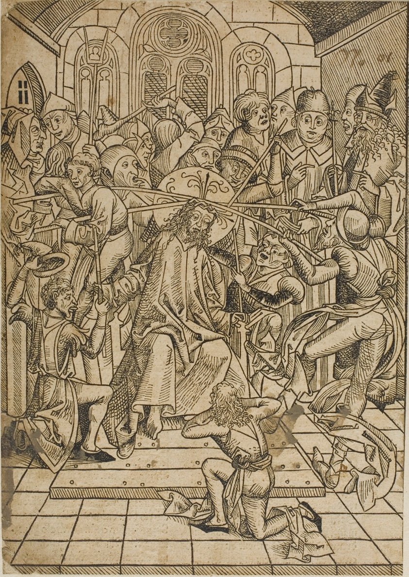 Christ Crowned with Thorns, page 72 from the Treasury (Schatzbehalter) by  Michael Wolgemut and Workshop (German, 1434/37–1519), 23x16"( A2 size ) Poster Print