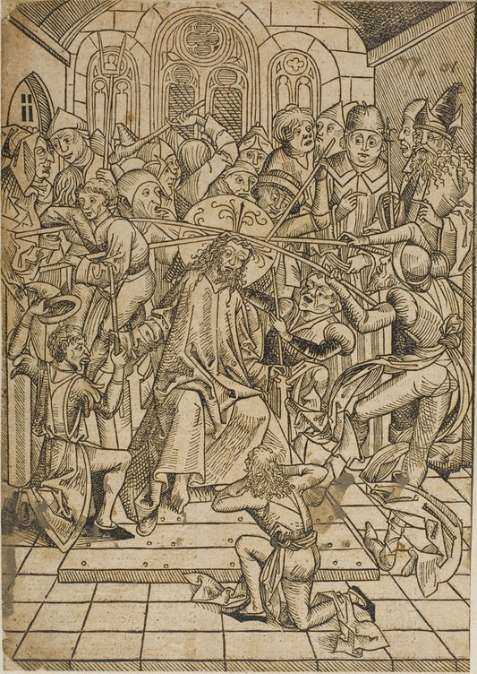 Christ Crowned with Thorns, page 72 from the Treasury (Schatzbehalter) by  Michael Wolgemut and Workshop (German, 1434/37–1519), 23x16"( A2 size ) Poster Print