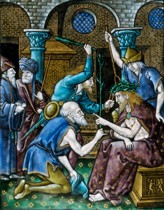 Christ Crowned with Thorns (plaque), vintage artwork by Pierre Reymond, A3 (16x12") Poster Print