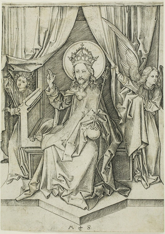 Christ Enthroned by  Martin Schongauer, 23x16"( A2 size ) Poster Print