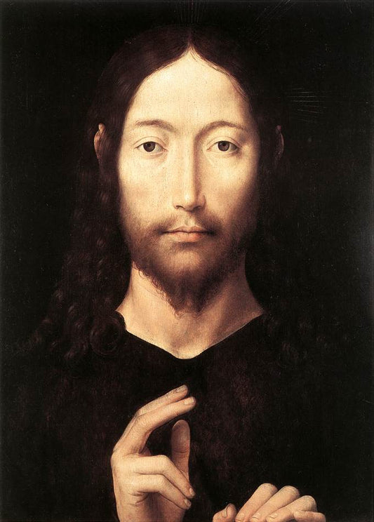 Christ Giving His Blessing, vintage artwork by Hans Memling, A3 (16x12") Poster Print