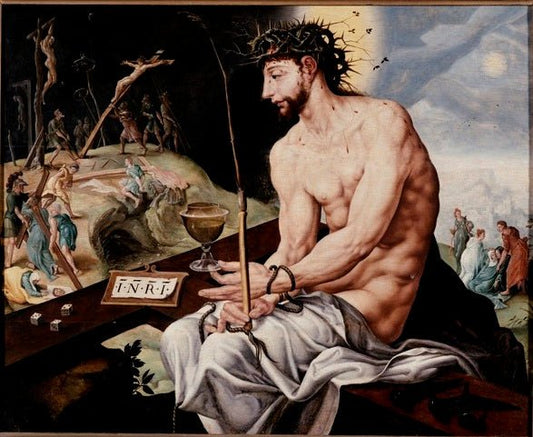 Christ in Agony, vintage artwork by Maerten van Heemskerck, A3 (16x12") Poster Print