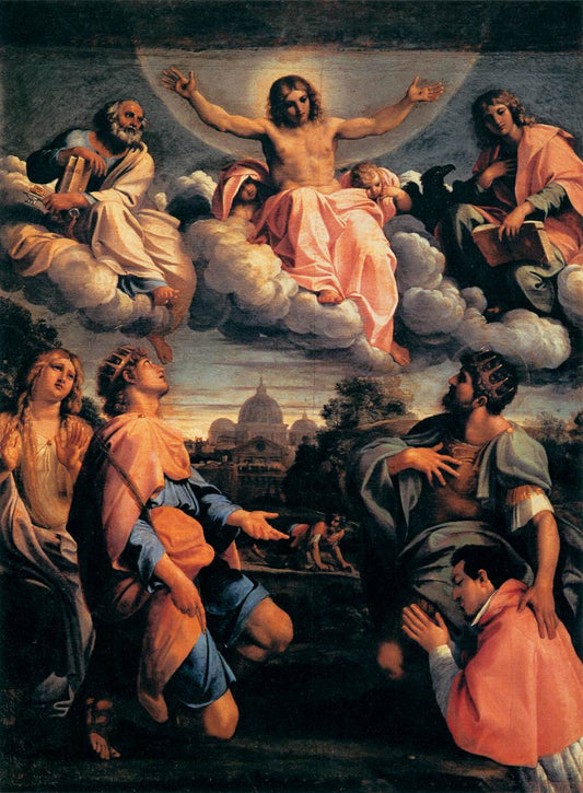 Christ in Glory, vintage artwork by Annibale Carracci, A3 (16x12") Poster Print