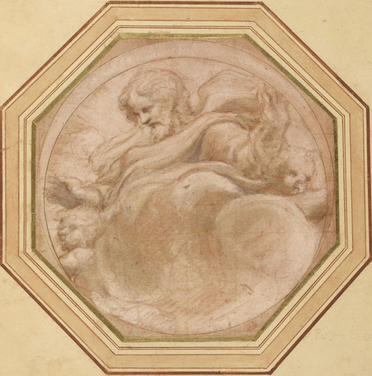 Christ in Glory, vintage artwork by Correggio, A3 (16x12") Poster Print