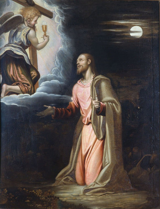 Christ in the Garden, vintage artwork by Simone Peterzano, A3 (16x12") Poster Print