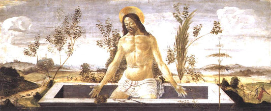 Christ in the Sepulchre, vintage artwork by Sandro Botticelli, A3 (16x12") Poster Print