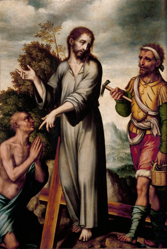 Christ justifying your Passion, vintage artwork by Luis de Morales, A3 (16x12") Poster Print