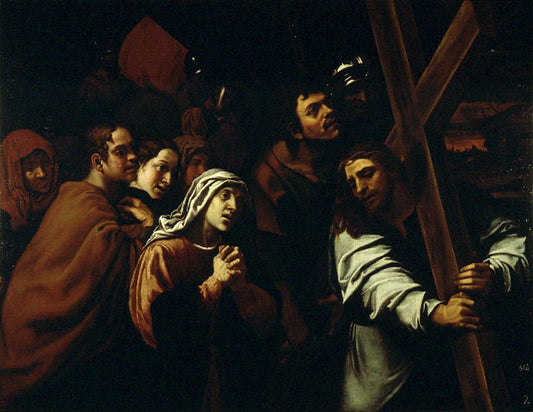 Christ Meeting His Mother on the Way to Calvary, vintage artwork by Francisco Ribalta, A3 (16x12") Poster Print