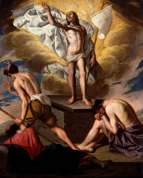 Christ Risen, vintage artwork by Juan Bautista Maíno, 12x8" (A4) Poster
