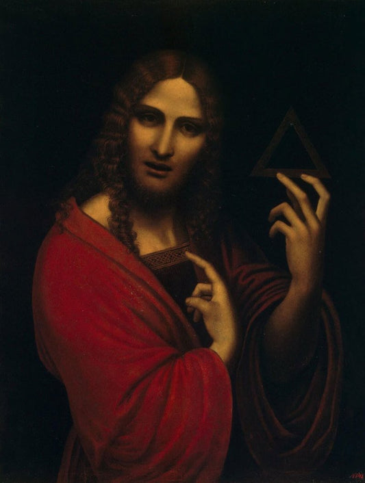 Christ with the Symbol of the Trinity, vintage artwork by Giampietrino, A3 (16x12") Poster Print