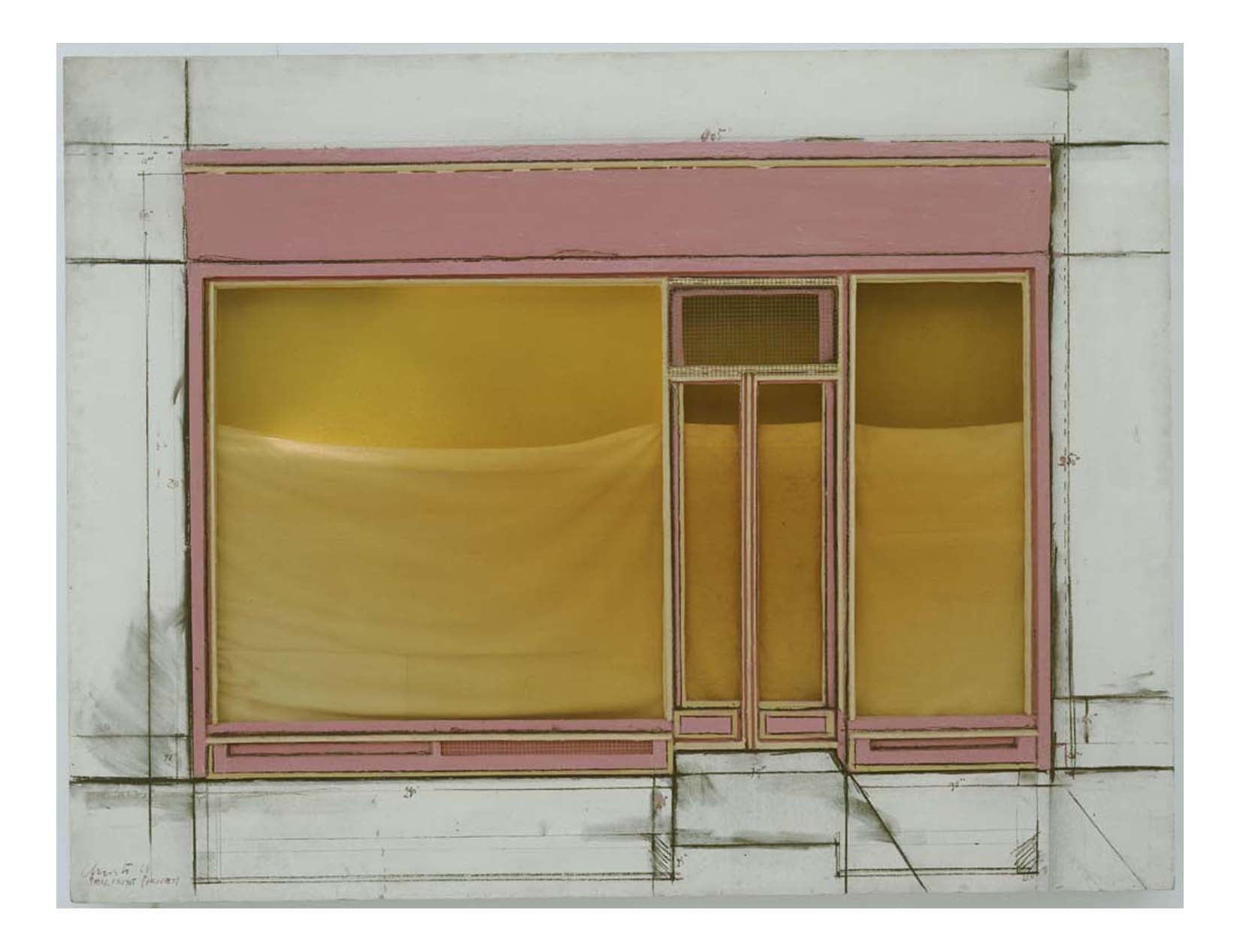 Christo - Store Front Project, 16x12" (A3) Poster Print