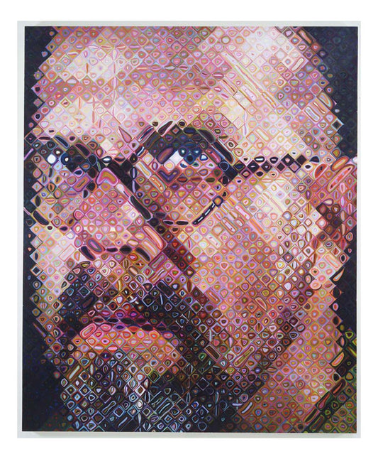 Chuck Close - Self-Portrait, 16x12" (A3) Poster Print