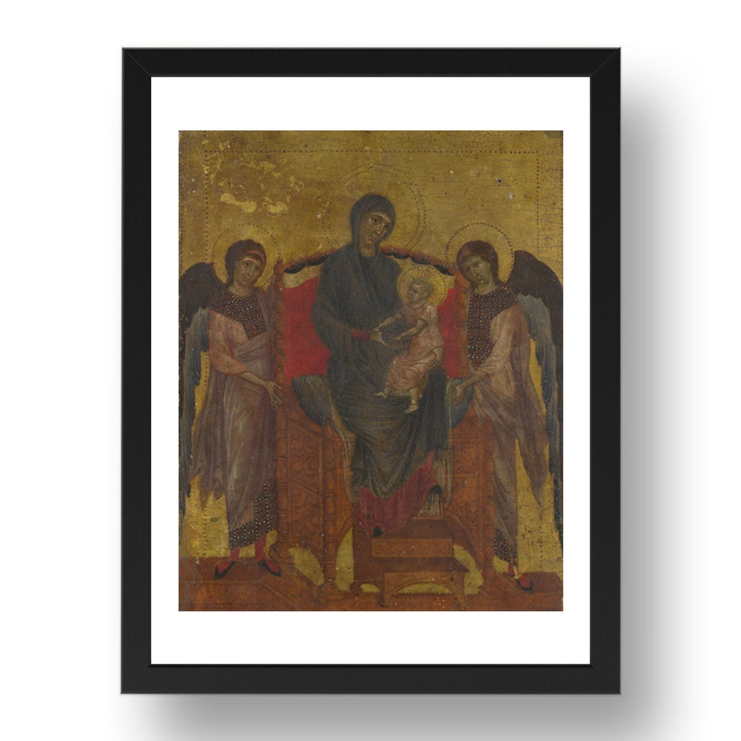 Cimabue: The Virgin and Child Enthroned with Two Angels, Poster in 17x13"(A3) Frame